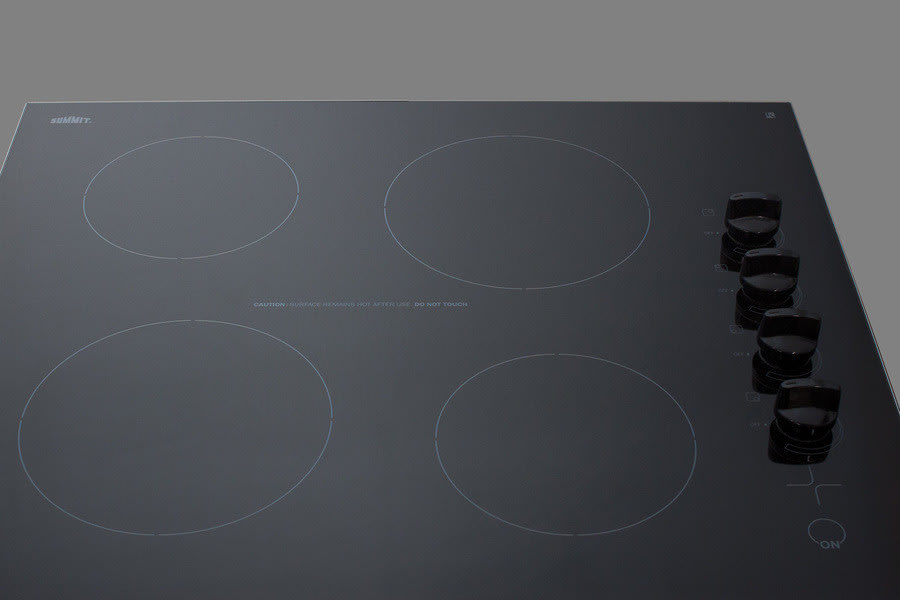 Summit CR4B242BL 24 Inch BuiltIn Countertop Radiant Cooktop with 4