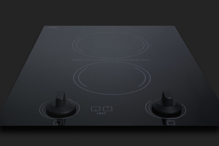 Summit CREK2B 15 Inch Smoothtop Electric Cooktop with EuroKera Glass