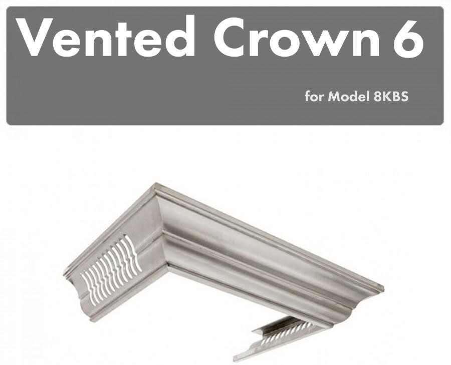 ZLINE CM6V8KBS Vented Crown Molding Profile 6 for Wall Mount Range Hood