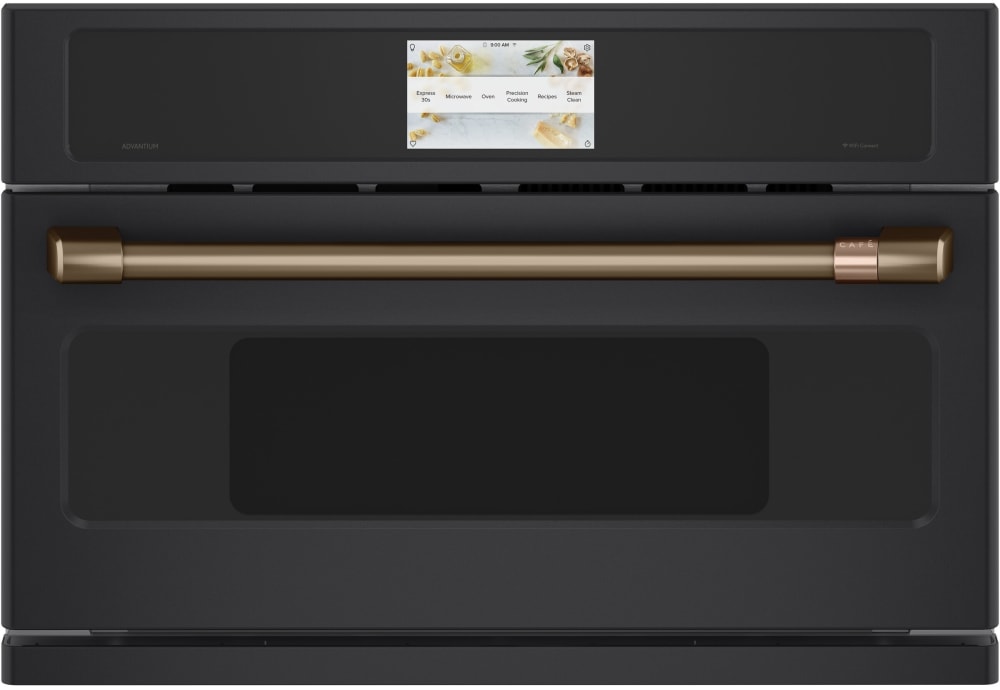 Cafe CSB913P3VD1 30 Inch Built In Smart Microwave Oven with 1.7 cu. ft. Total Capacity 7 Full Color LCD Touch Control In Oven Camera Android OS and Advantium Technology Matte Black Brushed Stainless H...