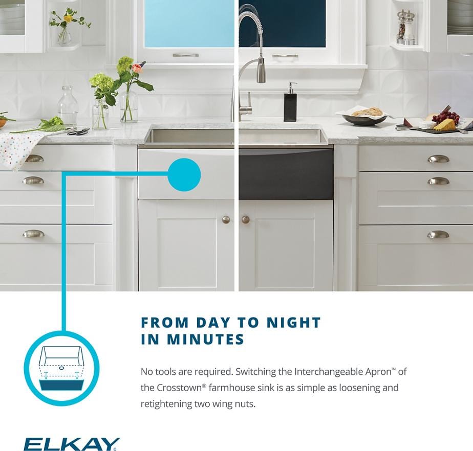 Elkay CTXF134179R 34 Inch Single Bowl Interchangeable Apron