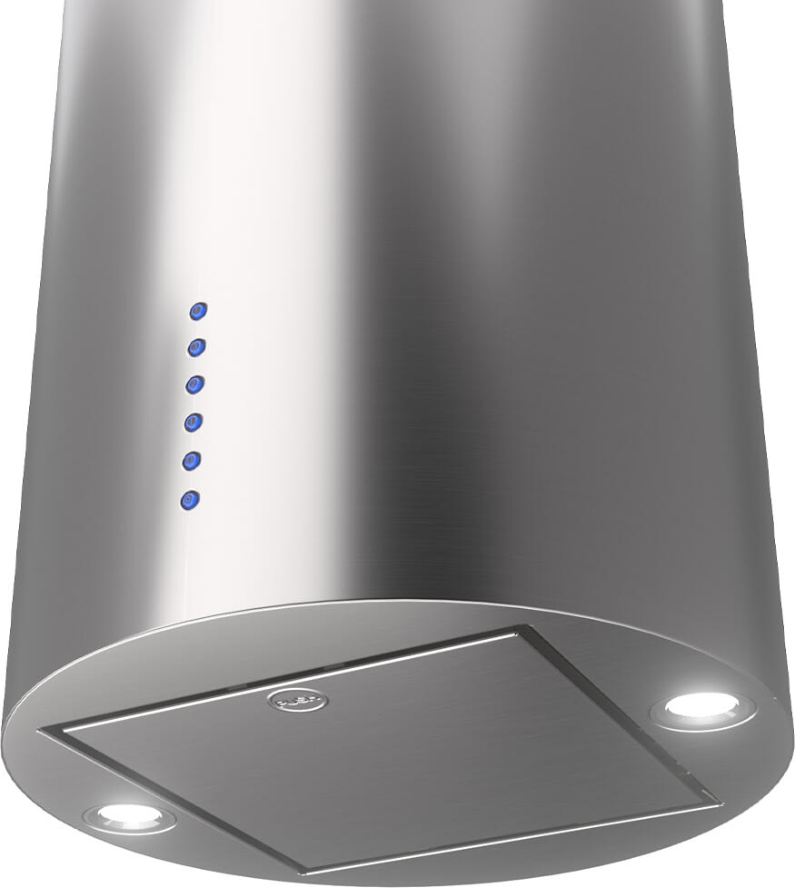 XO XOCYLI16SC 16 Inch Cylinder Island Mount Range Hood with 4 Speed 395