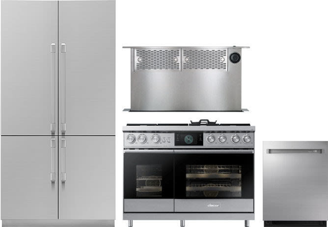 Dacor Dareradwrh71 5 Piece Kitchen Appliances Package With French Door Refrigerator Dual Fuel Range And Dishwasher In Panel Ready
