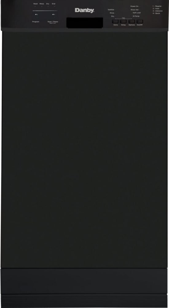 Danby DDW18D1EB 18 Inch Full Console Built-In Dishwasher with 10