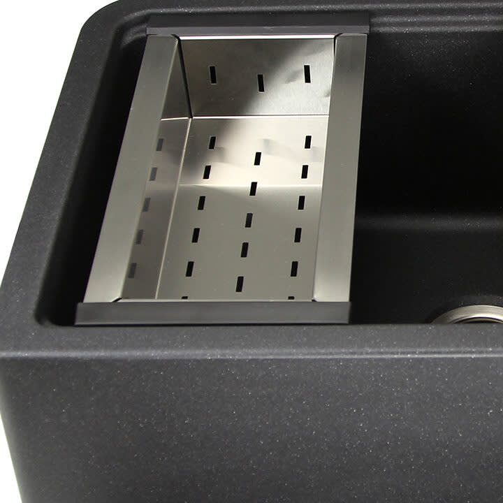 Nantucket Sinks DELUXECOLANDERPR17 Stainless Steel Colander with Rubber