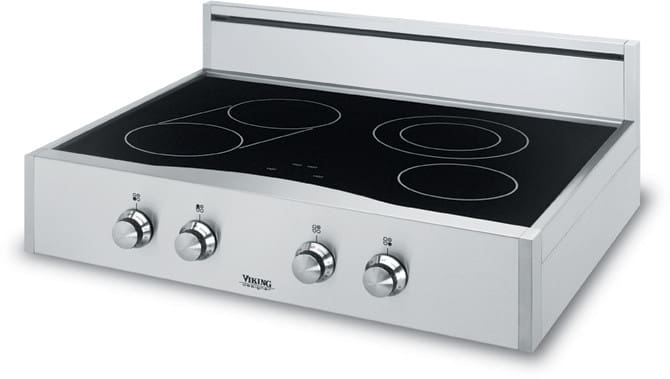 Viking DERT3024BSB 30 Inch Electric Rangetop with 4 QuickCook