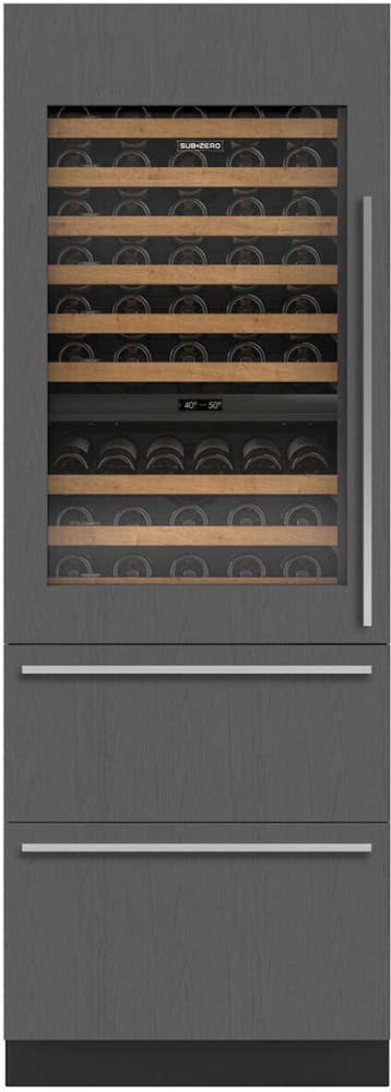 Sub-Zero DET3050WRL 30 Inch Built-In Triple Zone Smart Wine Cooler