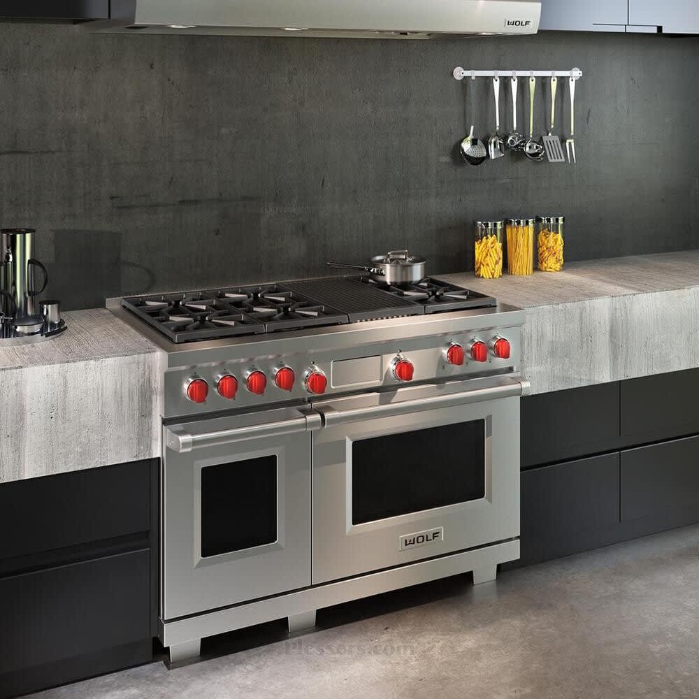 wolf Wolf DF486CLP 48 Inch Freestanding Professional Dual Fuel Range