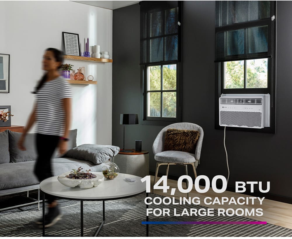 GE PWDV14WWF 14,000 BTU Inverter Smart Window Air Conditioner with
