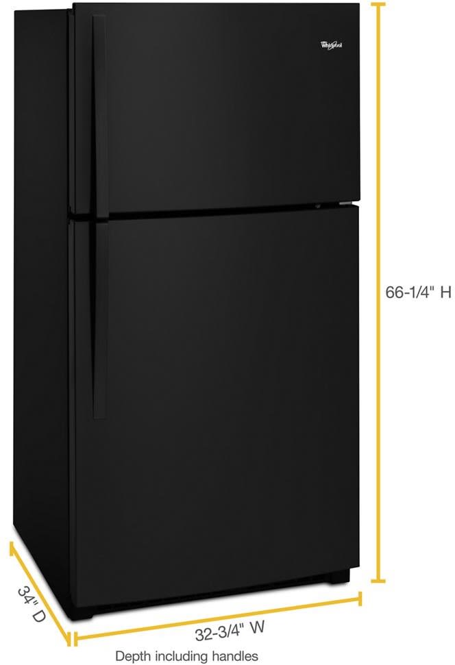 Whirlpool WRT511SZDB 33 Inch Top Freezer Refrigerator with 21 cu. ft