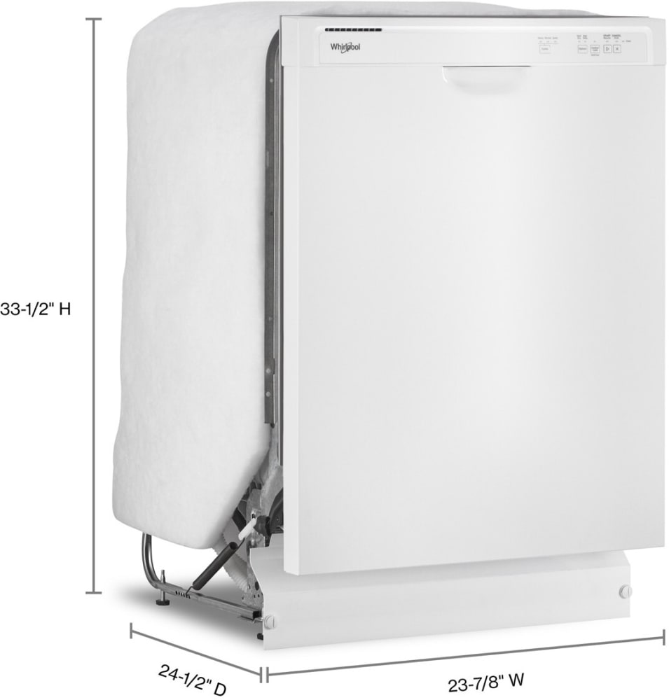 Whirlpool dishwasher size 2025