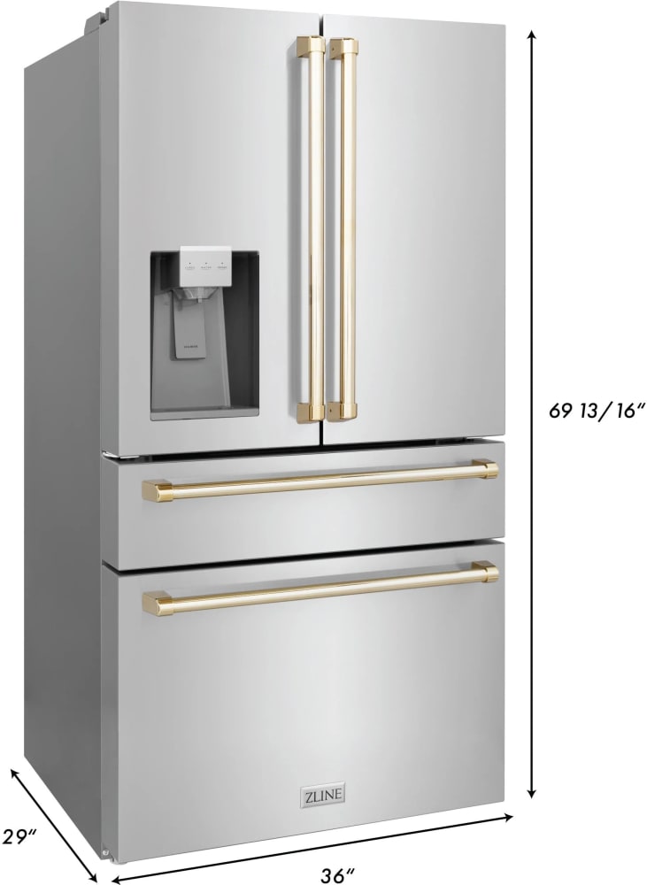 ZLINE RFMZW36G 36 Inch Counter Depth Freestanding French Door