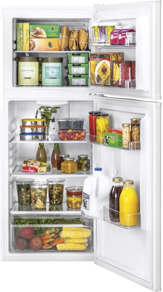 Haier HA10TG21SW 24 Inch CounterDepth Top Freezer Refrigerator with 9.8 Cu.Ft. Total Capacity