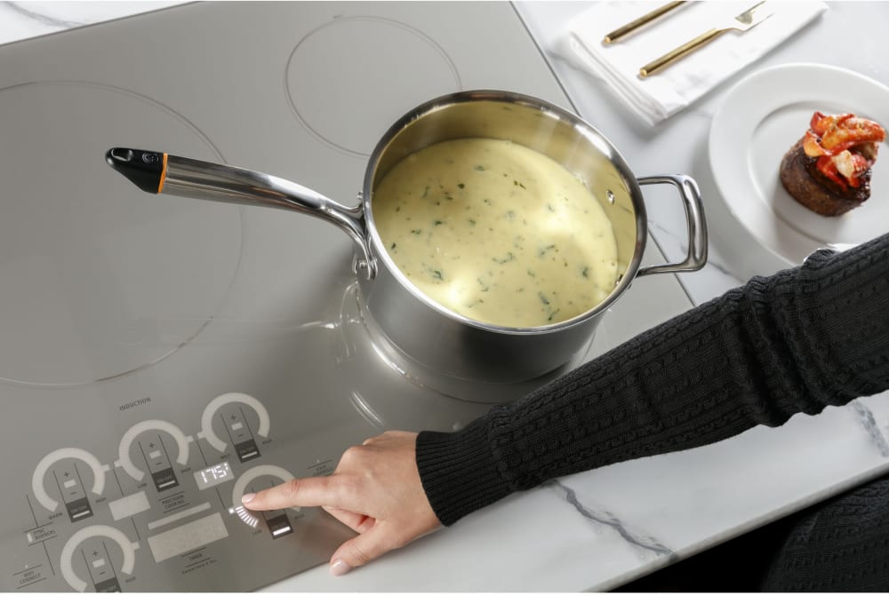 Monogram ZHU36RDTBB 36 Inch Smart Induction Cooktop with 5 Cooking