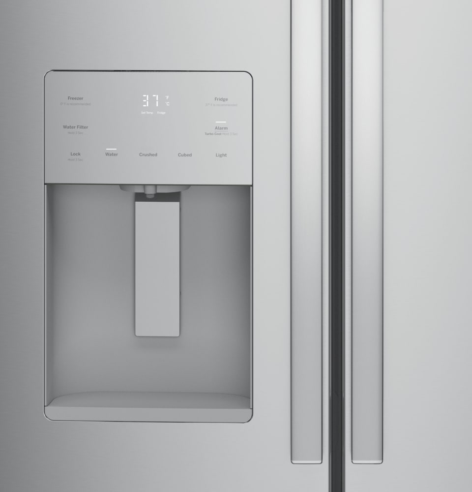 GE GFE24JYKFS 33 Inch French Door Refrigerator with 23.6 Cu. Ft ...
