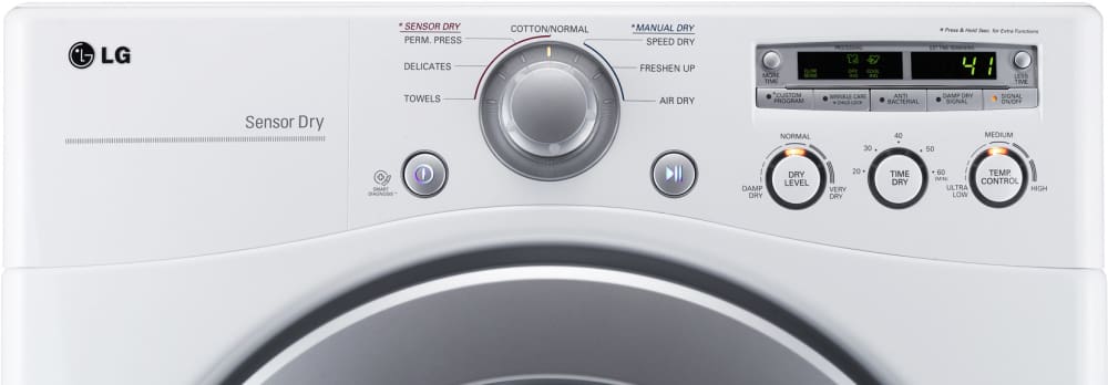 LG DLG2251W 27 Inch Gas Dryer with 7.1 cu. ft. Capacity, 7 Dry Cycles ...