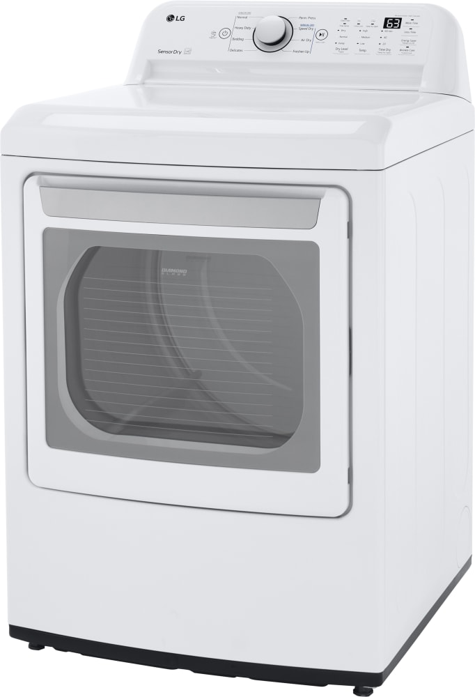 LG DLE7150W 27 Inch Electric Dryer with 7.3 Cu. Ft. Capacity, 8 Dryer