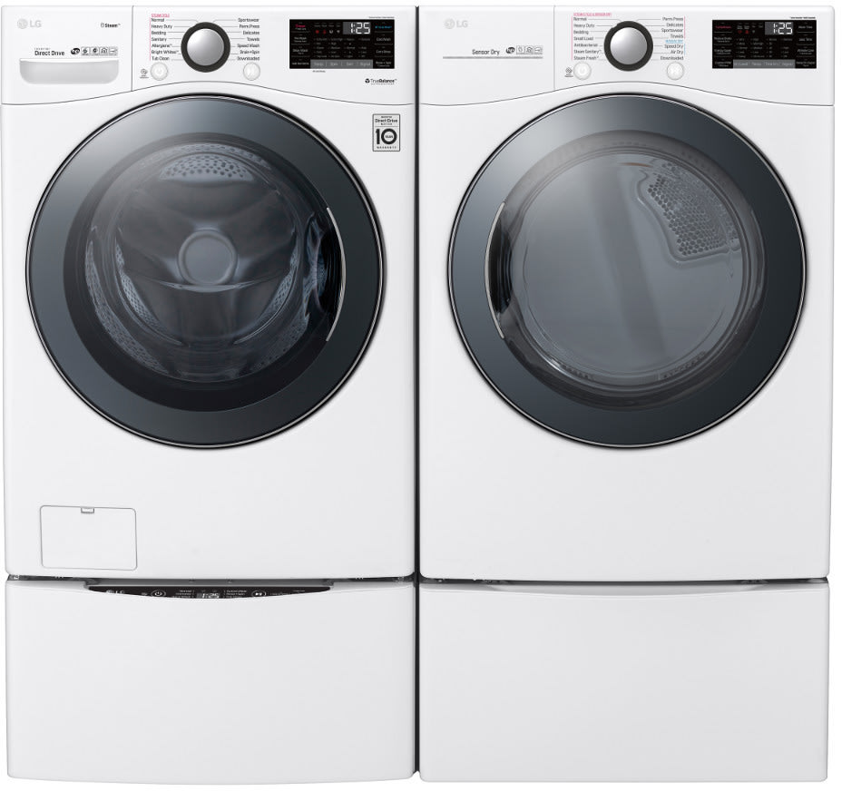 Lg front load washer & dryer set lgwadrgw9008 hotsell
