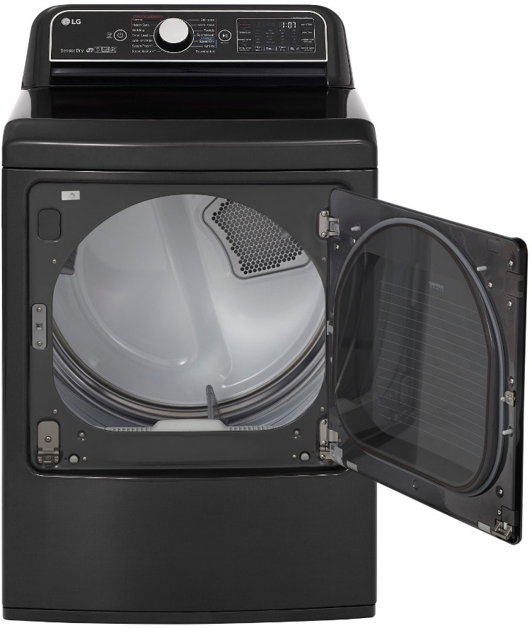 Lg Dlex7900be 27 Inch Electric Dryer With Turbosteam Technology Easyload Door Sensor Dry System Speed Dry Flowsense Duct Clogging Indicator Wi Fi Connectivity Smartthinq Voice Activation 7 3 Cu Ft Capacity And Energy Star
