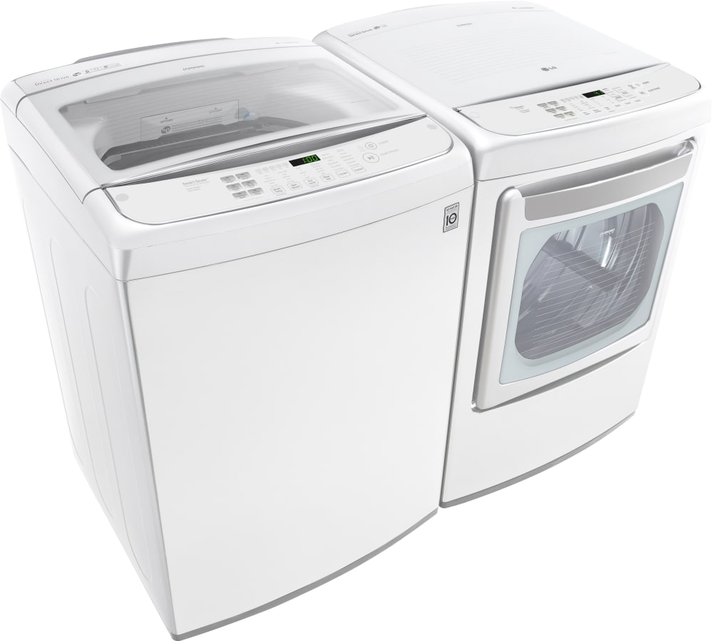 LG WT1901CW 27 Inch Top Load Washer with TurboWash®, Slam Proof Lid, Wi