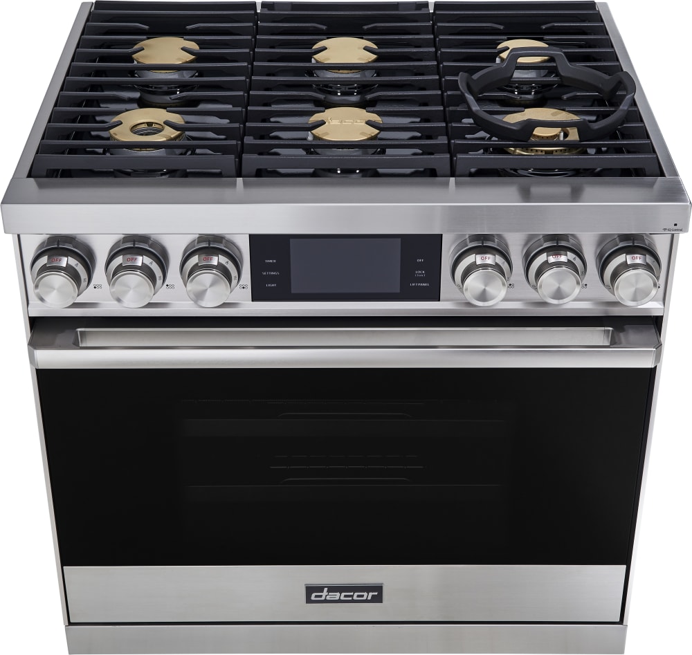 Dacor DOP36M86DLS 36 Inch Freestanding Dual Fuel Smart Range with