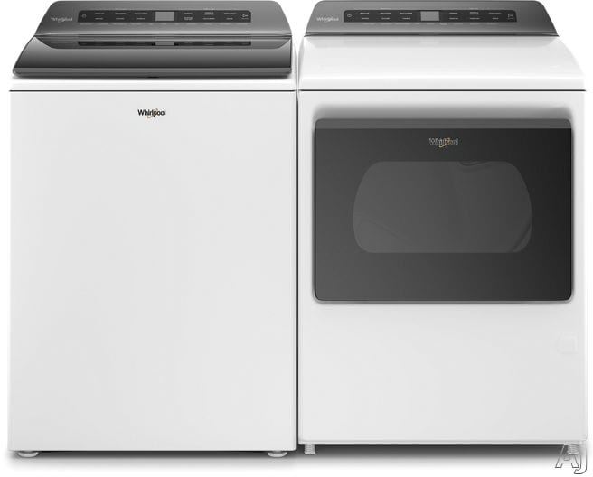 Whirlpool Wpwadrew51001 Side By Side Washer Dryer Set With Top Load Washer And Electric Dryer In White