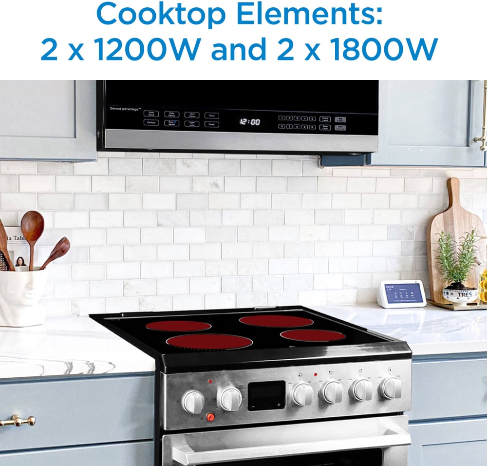 Danby DRCA240BSS 24 Inch Slidein Electric Range with 4 Radiant