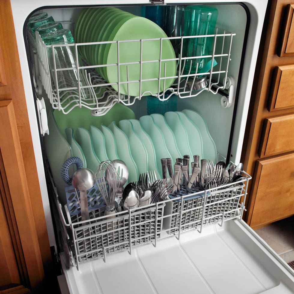 Whirlpool DU1030XTXQ Full Console Dishwasher with 5 Wash Cycles, 4 Options, NSF Certified Sani