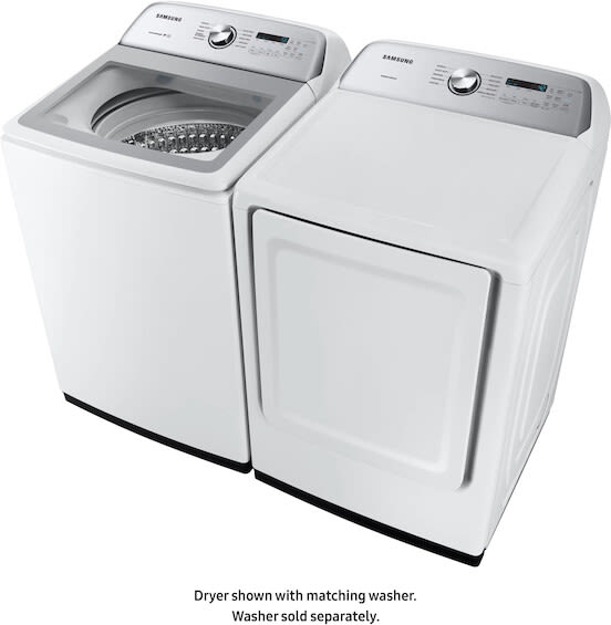 Samsung DVE50R5200W 27 Inch Electric Dryer with 7.4 Cu. Ft. Capacity