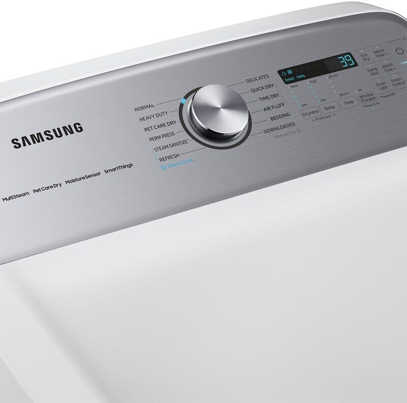 Samsung DVE54CG7150W 27 Inch Smart Electric Dryer with 7.4 Cu. Ft