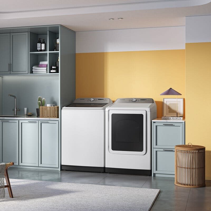 Samsung DVE54CG7150W 27 Inch Smart Electric Dryer with 7.4 Cu. Ft