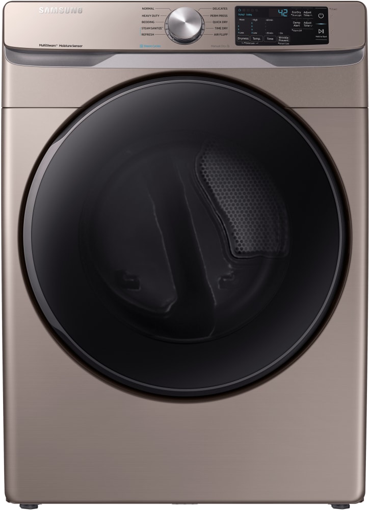Samsung SAWADRGC61003 Stacked Washer & Dryer Set with Front Load Washer and Gas Dryer in Champagne