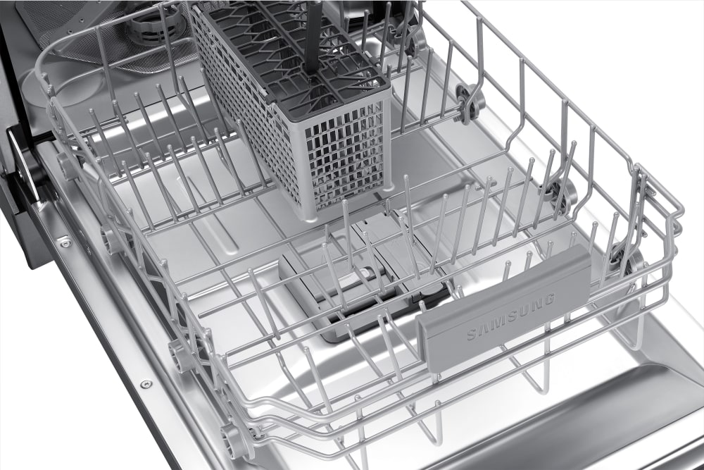 Samsung DW50T6060UG 18 Inch Fully Integrated Dishwasher with 8 Place Settings 5 Wash Cycles Silverware Basket 46 dBA Sound Level Express 60 AutoRelease Door ENERGY STAR and ADA Compliant Fingerprint R...