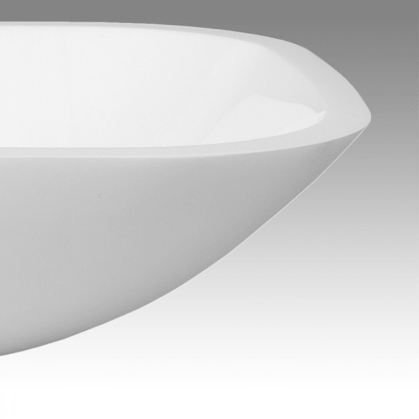 Vigo Industries VG07040 Square Shaped White Phoenix Stone Glass Vessel