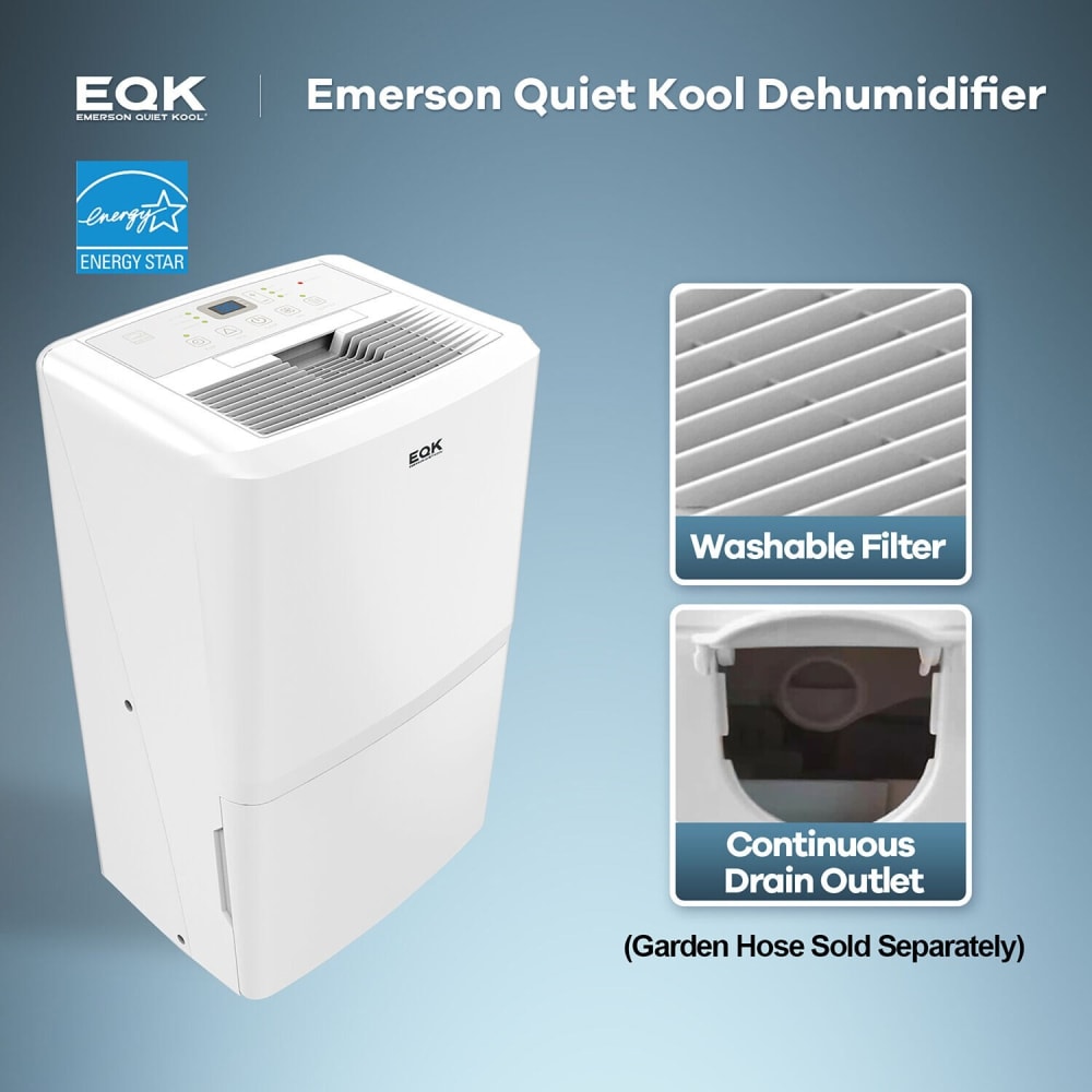 Emerson EAD50SE1H 50 Pint Dehumidifier with WiFi/Voice Control Enabled