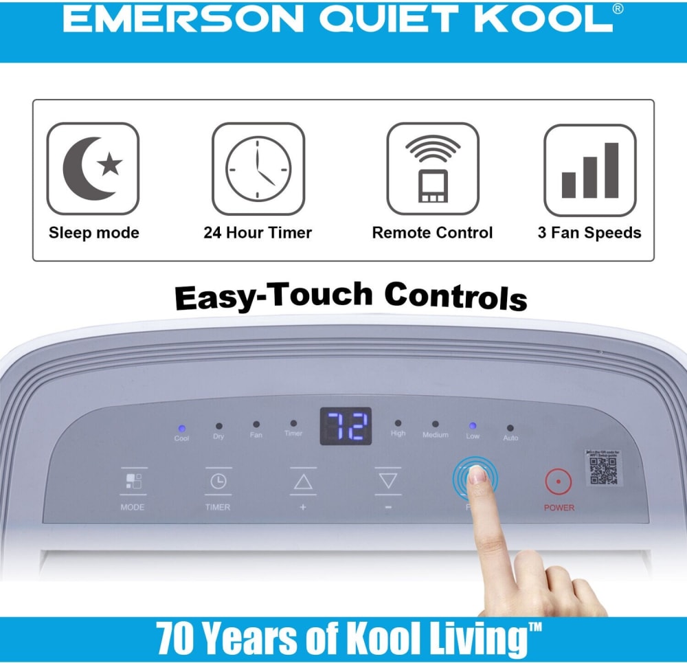 Emerson quiet kool portable outlet air conditioner 14000