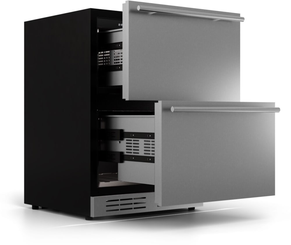 Elica EBD51SS1 24 Inch Panel Ready BuiltIn/Freestanding Undercounter DoubleDrawer Refrigerator