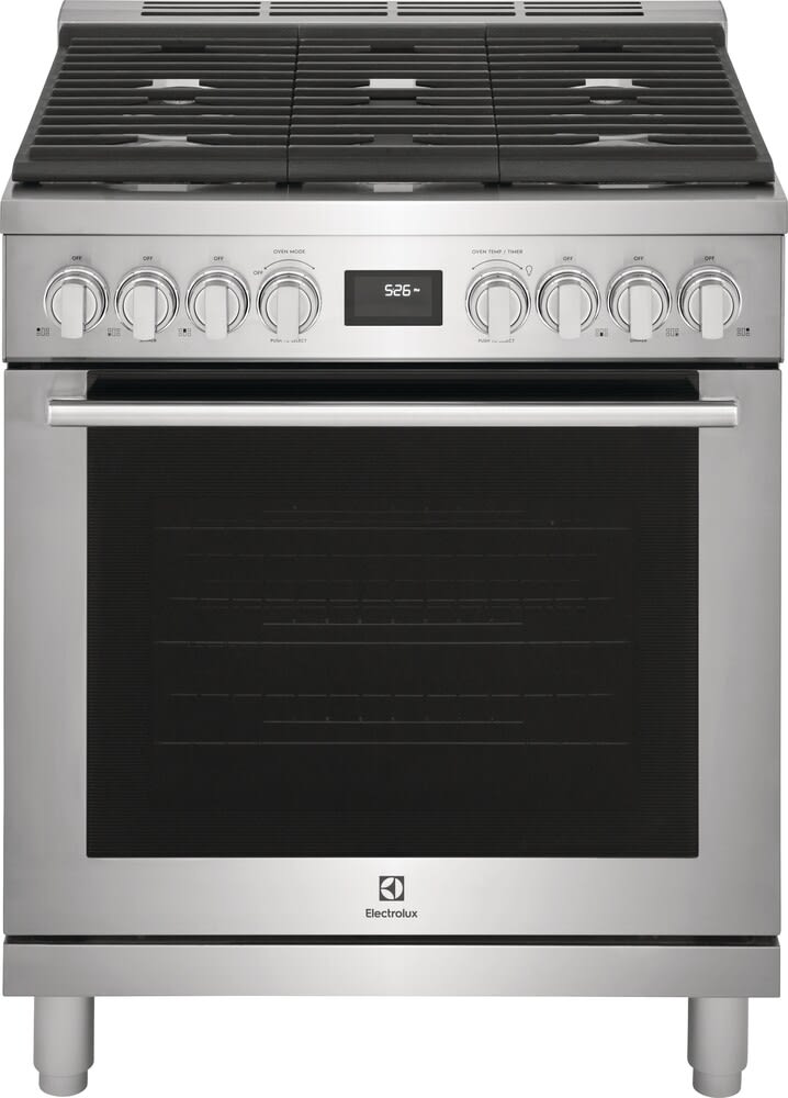 Electrolux ECFG3068AS Freestanding Gas Range with 5 Sealed Burners, 4.5