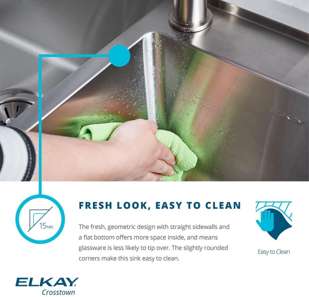 Elkay ECTRU35179T 36 Inch Single Bowl Undermount Kitchen Sink with 18