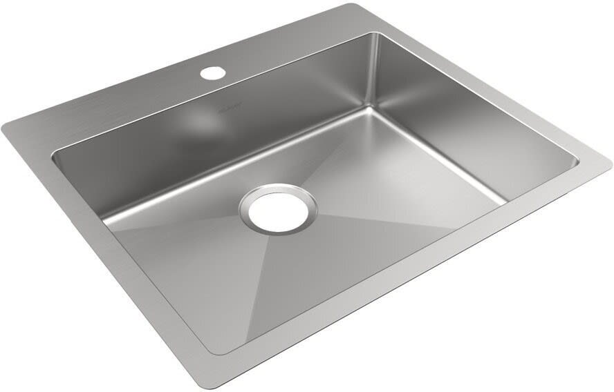 Elkay ECTSRAD2522601 22 Inch Single Bowl Dual Mount Kitchen Sink