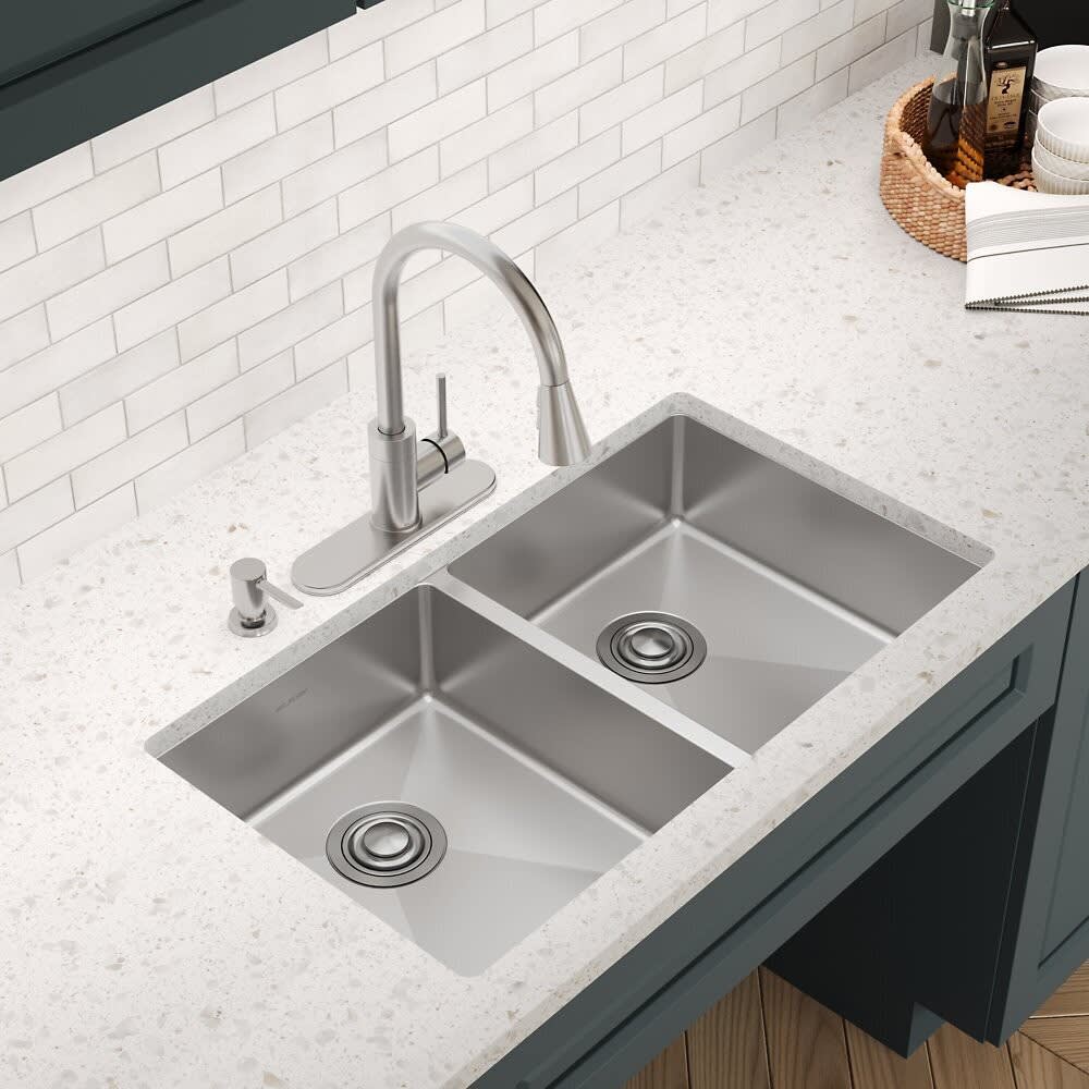 Elkay ECTSRAD3322603 22 Inch Equal Double Bowl Dual Mount Kitchen