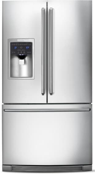 Electrolux Ei23bc55is 22 6 Cu Ft Counter Depth French Door Refrigerator With 4 Luxury Design Glass Shelves Cool Zone Drawer Self Closing Freezer Drawer Pureadvantage Filtration External Ice Water Dispenser Iq Touch Controls And Ada Compliant