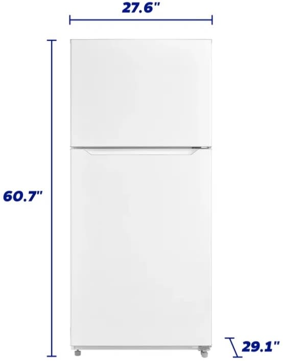 Element ERT14CSCW 28 Inch Freestanding TopFreezer Refrigerator with 14