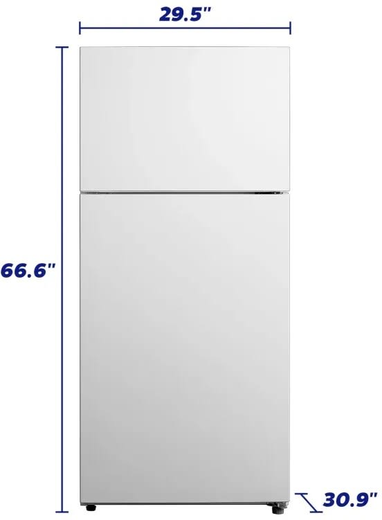 Element 30 in. 18.7 Cu. ft. White Bottom Freezer Refrigerator
