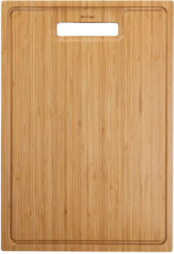 Kraus KCB-101BB Organic Solid Bamboo Cutting Board for Kitchen