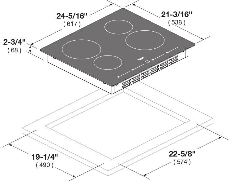 Fulgor Milano F4IT24S2 24 Inch Induction Cooktop with 4 Elements