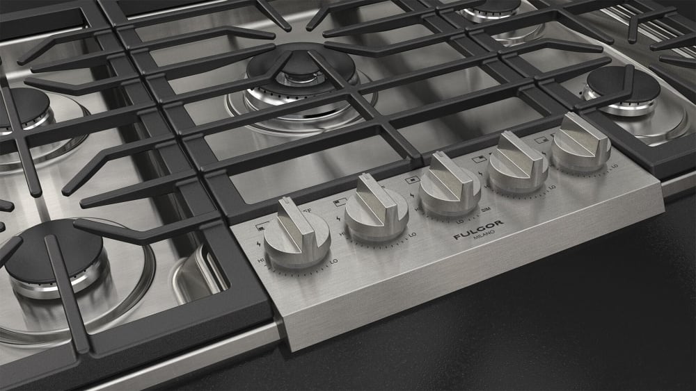 Fulgor Milano F4PGK305S2 30 Inch ProStyle Gas Cooktop with 5 Burners, 1 Central Dual Crescendo