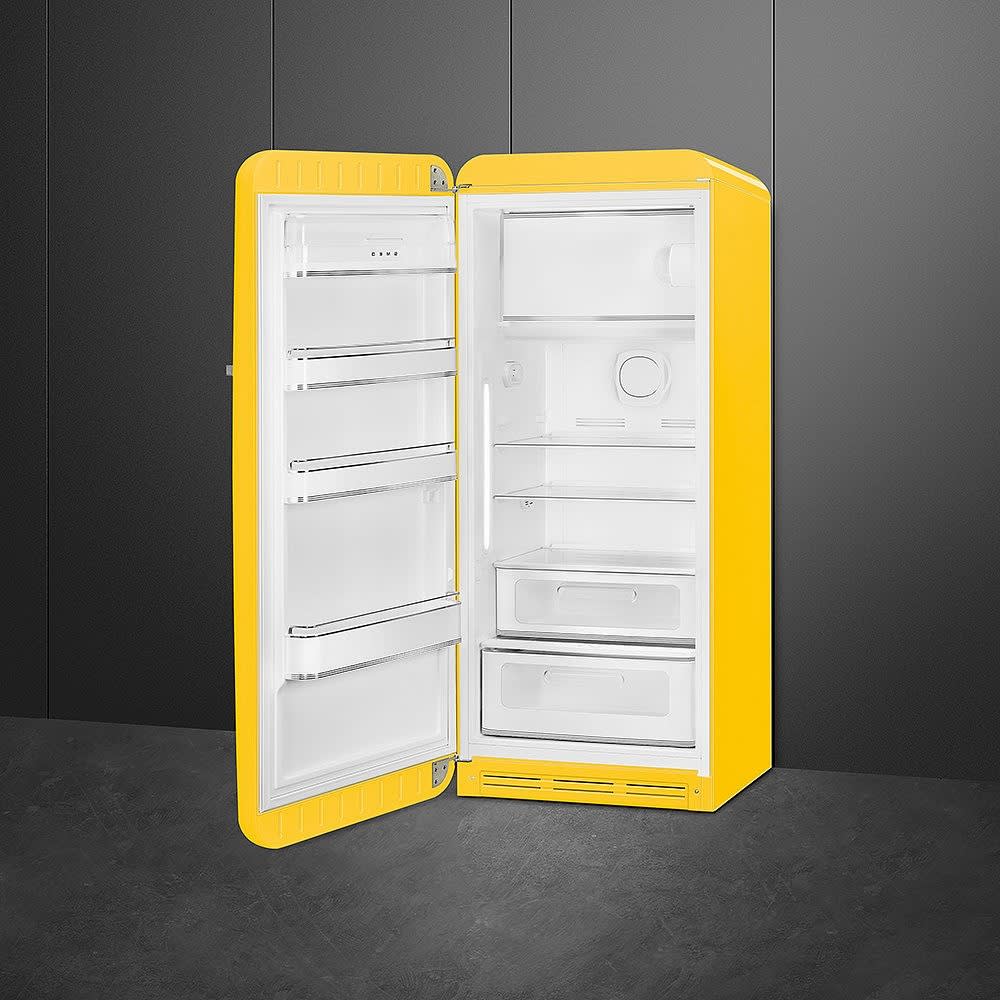 Smeg FAB28ULYW3 24 Inch Top Freezer Refrigerator with 9.92 cu. ft ...