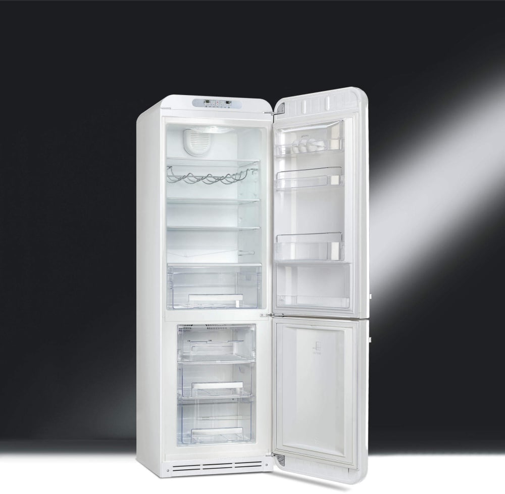 uitroepen applaus raket Smeg FAB32UWHRN 11.7 cu. ft. Bottom Freezer Refrigerator with 3 Adjustable  Glass Shelves, 1 Produce Crisper, 3 Adjustable Door Bins, Egg Holder, 2  Freezer Drawers, Pull-Down Flap Compartment and Ice Tray: White,