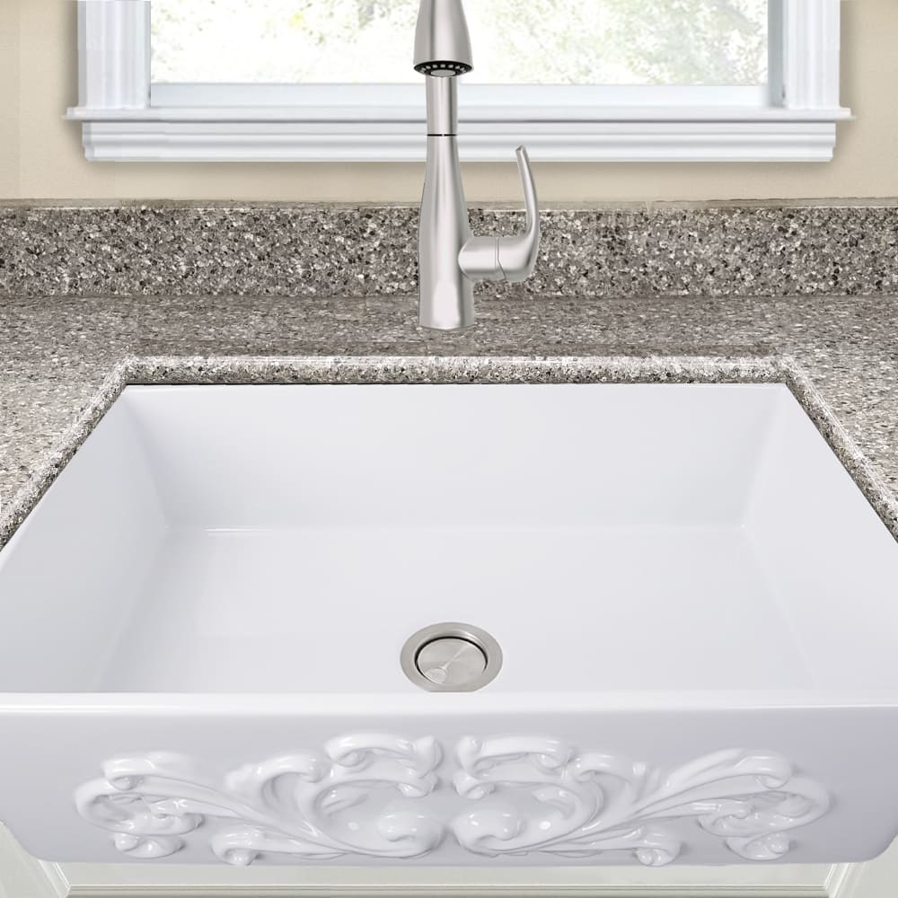Nantucket Sinks FCFS3320SFILIGREE 33 Inch Single Bowl Farmhouse
